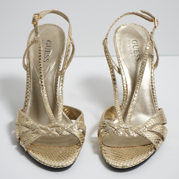 guess gold heels